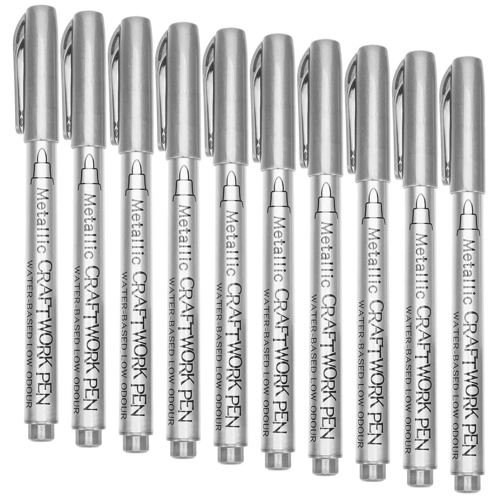 

Набор из 10 маркеров Comfort Grip для рисования по металлу, дереву, ткани, синие чернила, тонкий наконечник, снижают усталость рук