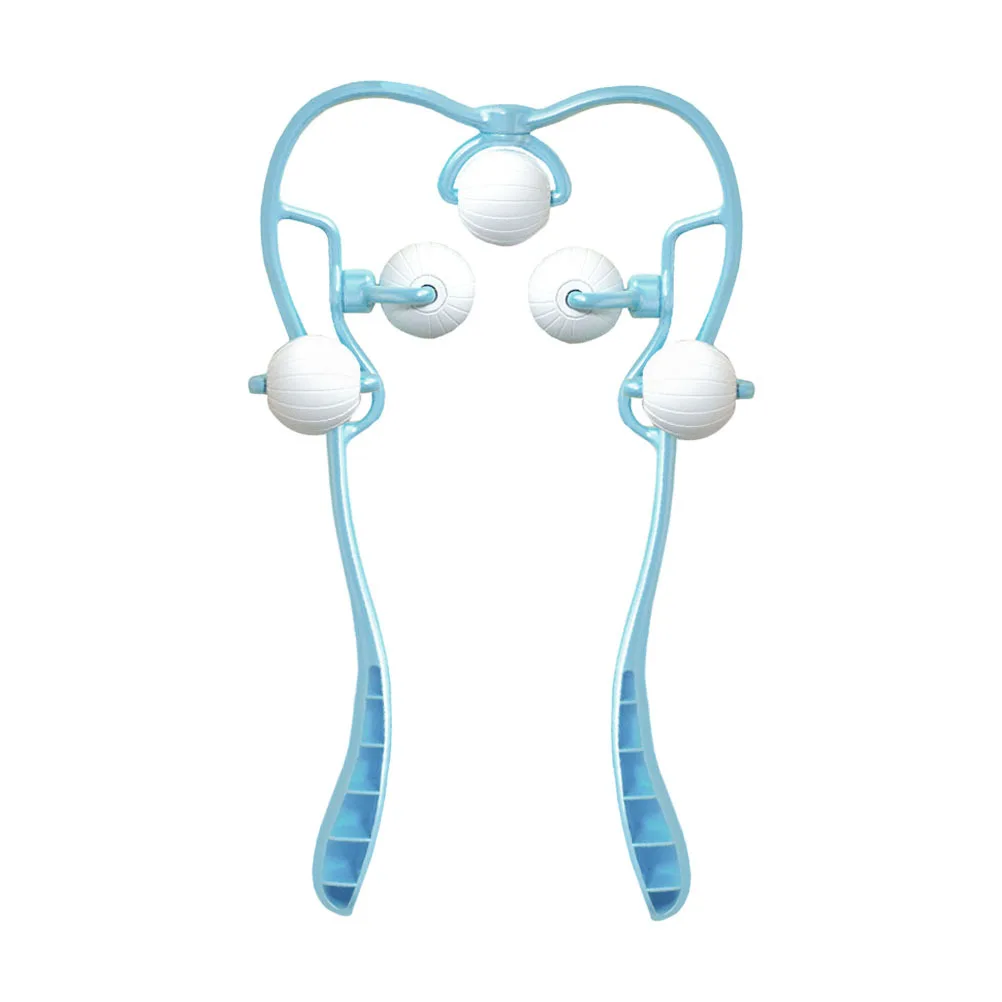 

Sky-Blue Professional Neck Roller Massager Manual Cervical Vertebra Massager Pressure Point Muscle Relaxation Tool Home Neck