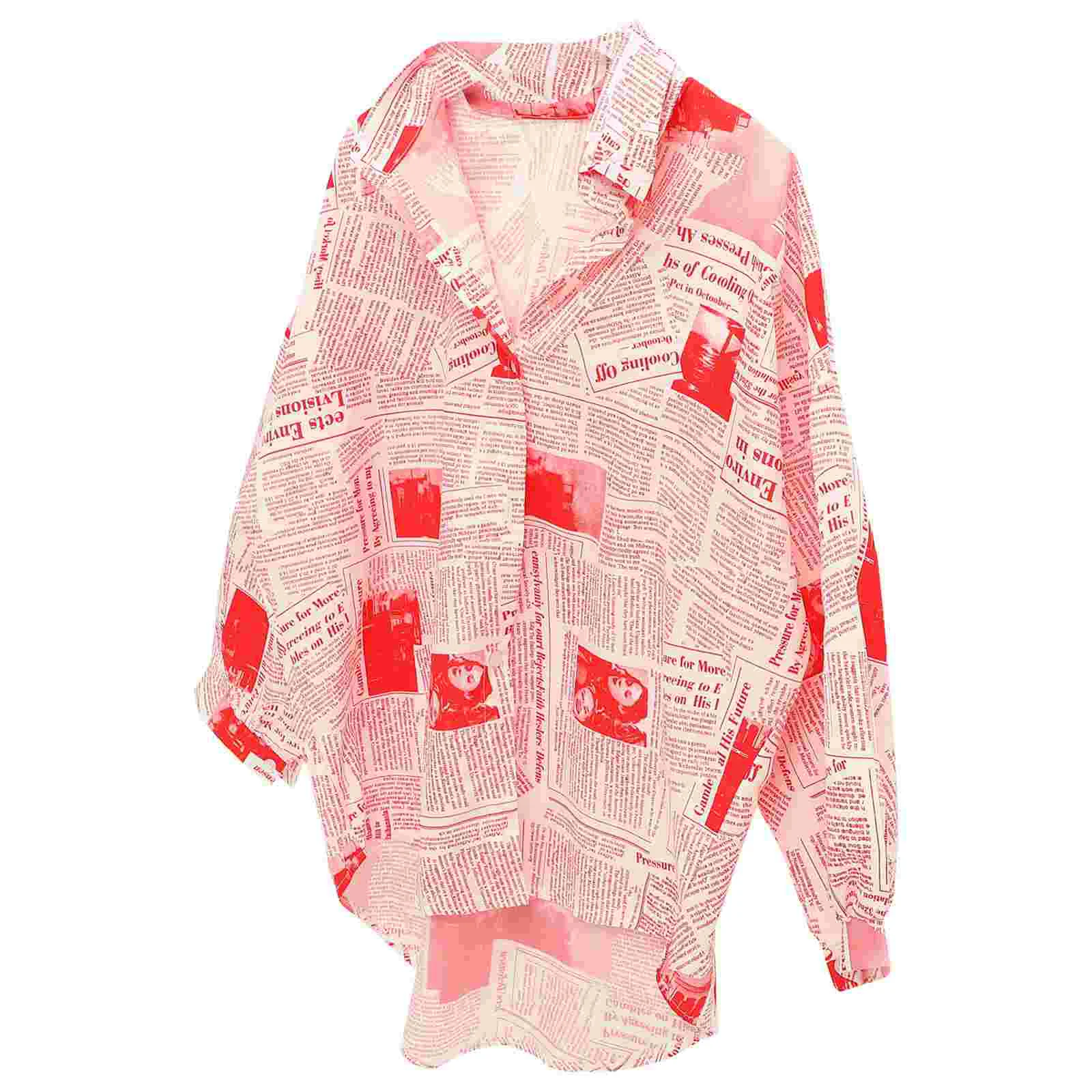 Damesjurk Tops Print voor shirts Oversized blouses Lange mouwen Formele kleding Werk