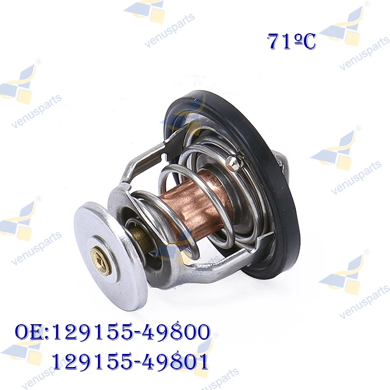 Thermostat 129155-49801 129155-49800 71ºC  for Yanmar 3TNE84 3TNV84 3TNE88 4TNE84 4TNE88 4TNV84 4TNV84T 4TNV88