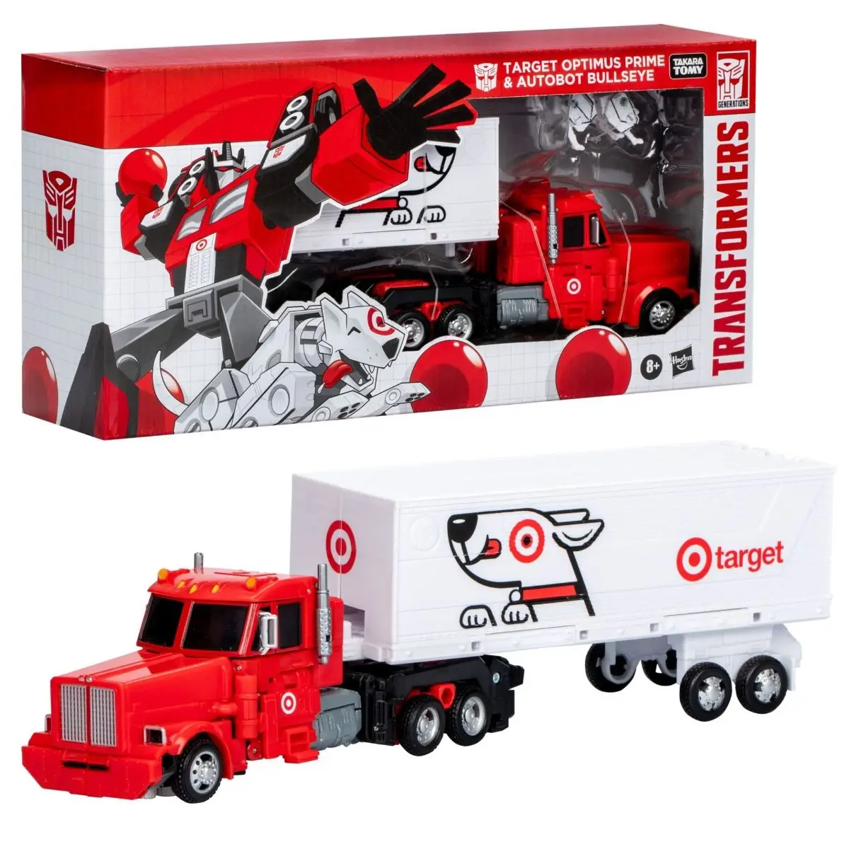 

Hasbro Transformers X Target Optimus Prime & Autobot Bullseye, комплект из 2 эксклюзивных фигурок, набор игрушек, подарок для детей