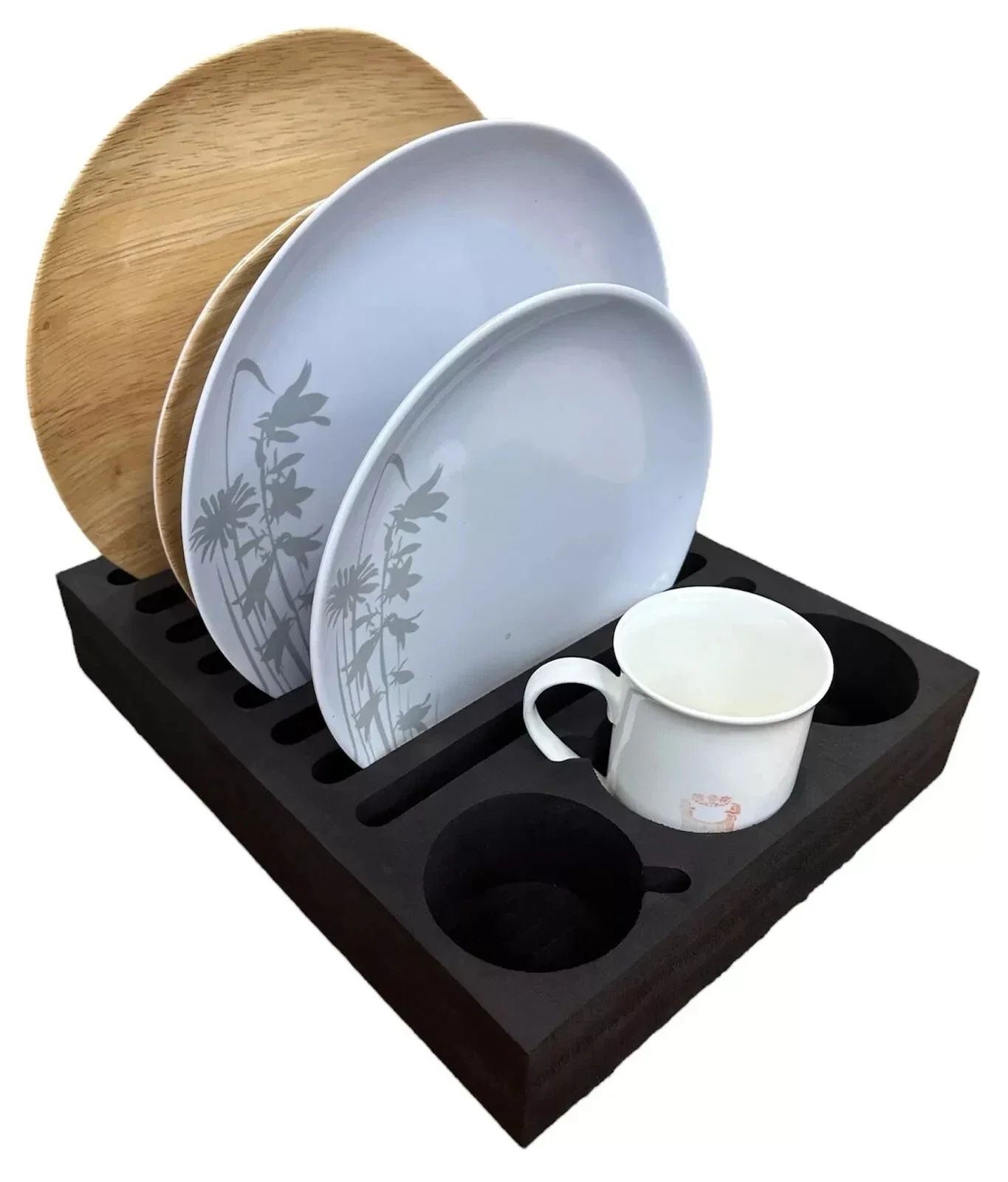 Cup Plate Glass Mug Foam Storage Holder Organizer For VW RV Caravan Motorhome Camper Van Interior Storage Accessories view 4