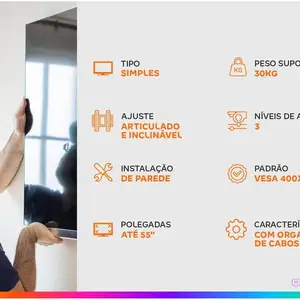 Holder for articulated and tilting TV wall up to 55 10 Main Sales TV Support for TV - №6