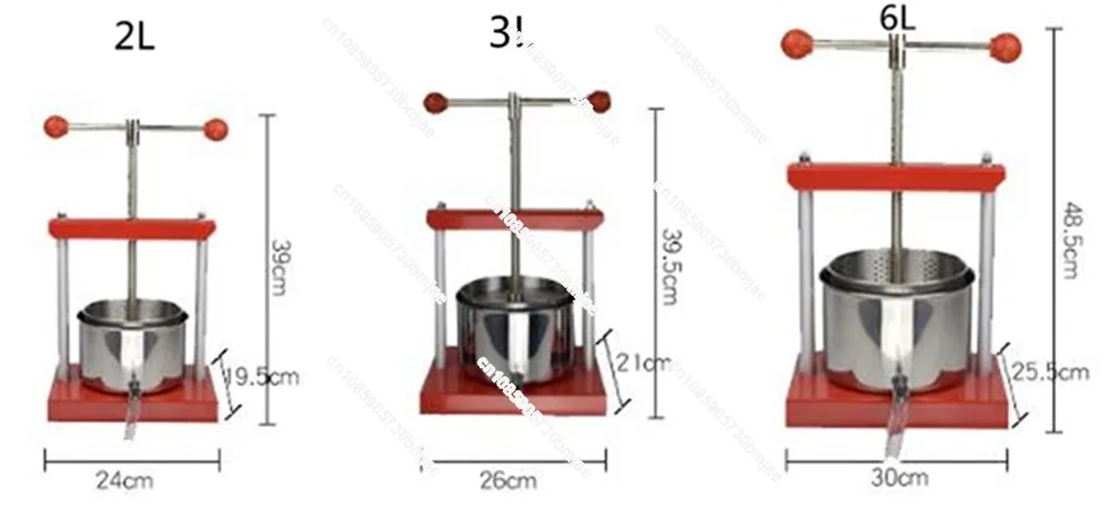 Household small stainless steel juice wine press manual grape press