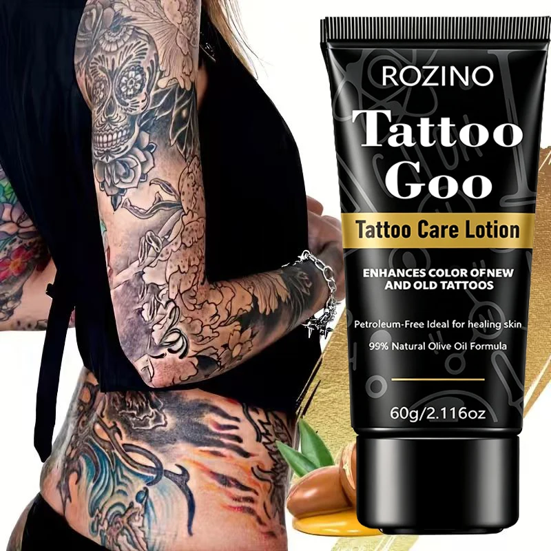 Tattoo Pre-And Post-Care Cream, a Post-Tattoo Care Cream Containing Natural Vitamin E and Coconut Oil, Deeply Moisturizes and Protects the Skin While Preserving Color, Suitable for New Tattoos and Post-Tattoo Care, Gentle and Glossy Formula for Daily Use