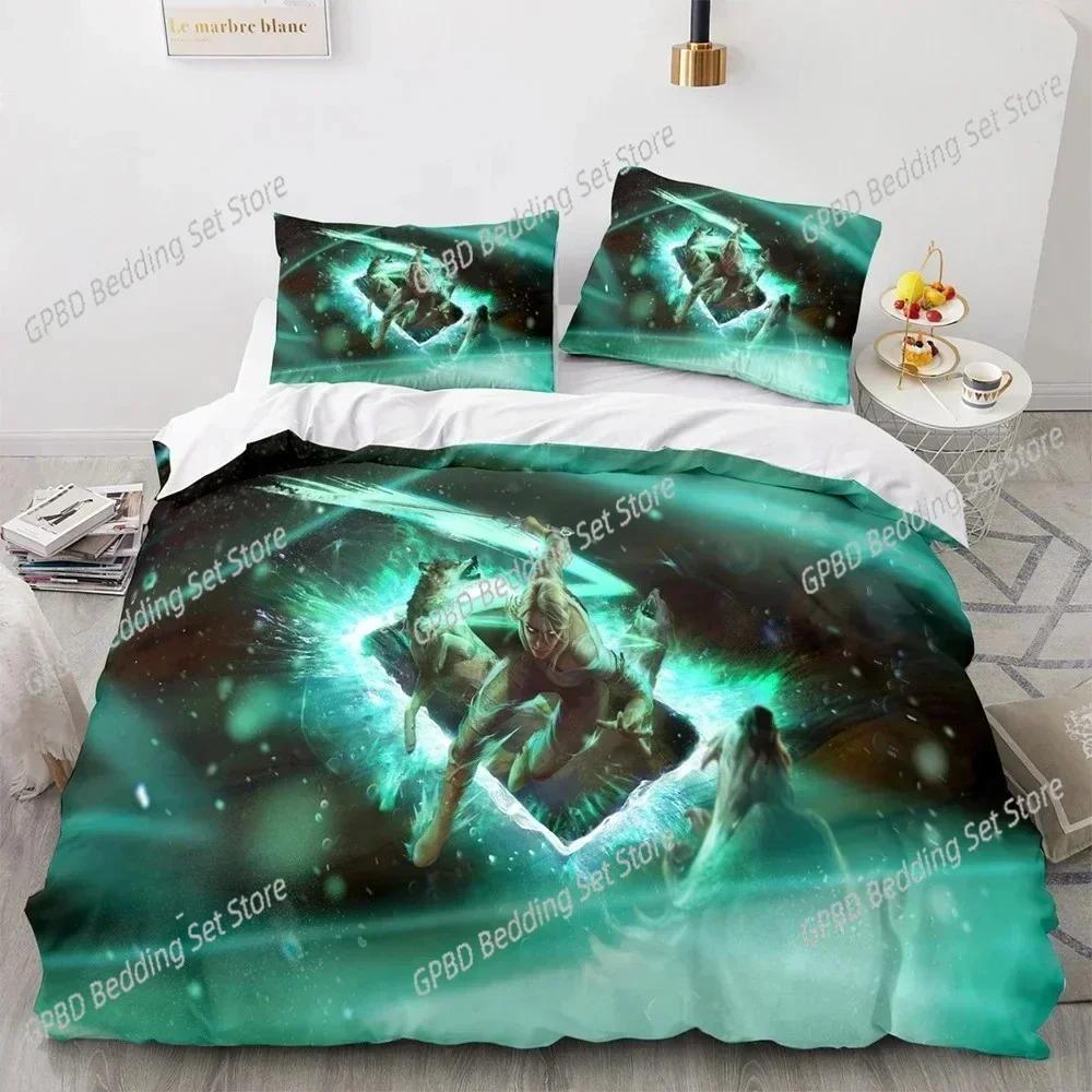 

New 3D Print Witchers 3D Duvet Cover Bedding Set Comforter Linen Pillowcases Home Decor Single Double Twin King Queen