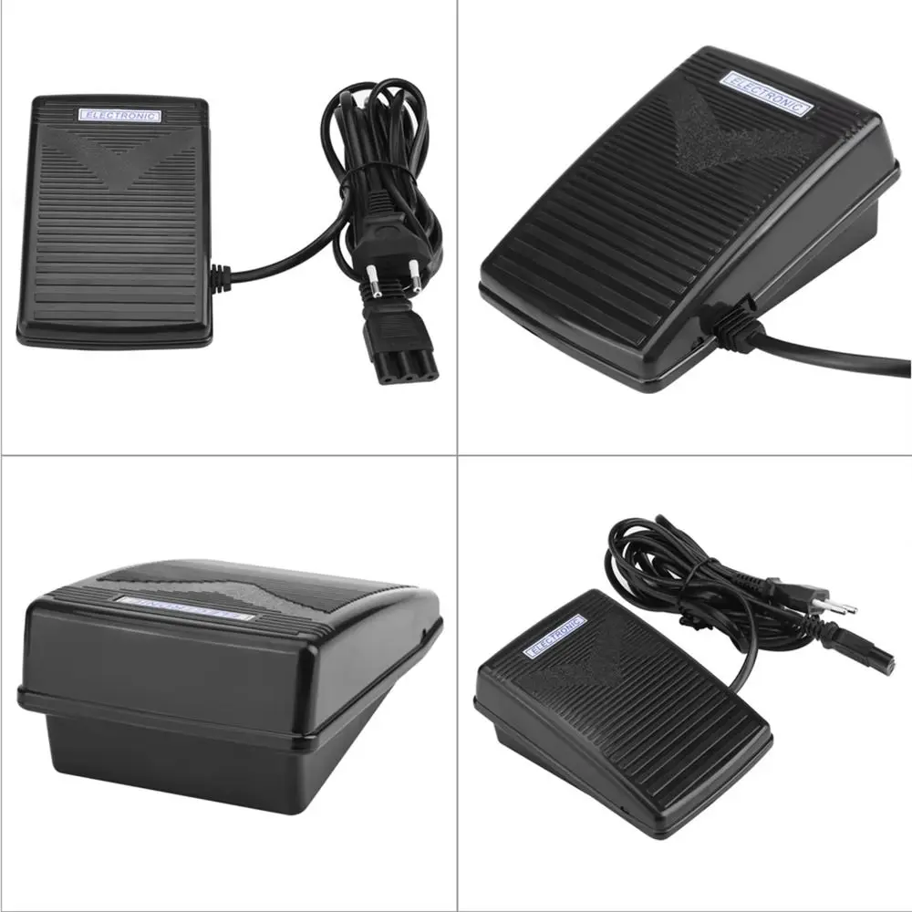 3‑Pin Connector Sewing Machine Foot Control Pedal Built‑In Power Cord Sturdy Hard Plastic Speed Adjust Foot Controller