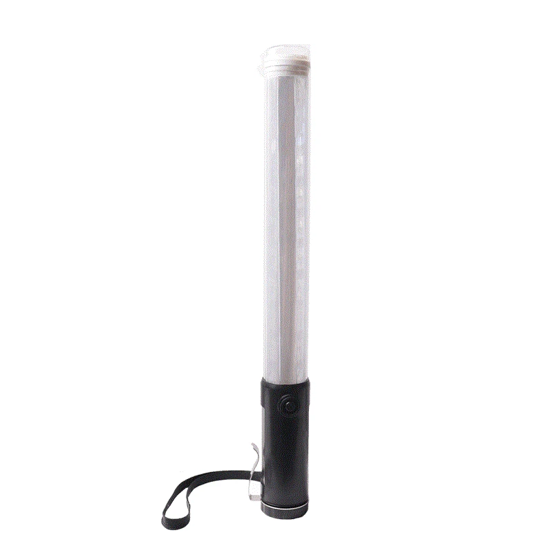 

36CM White Tube Red Shift Blue LED Flashing Warning Light Traffic Safety Baton