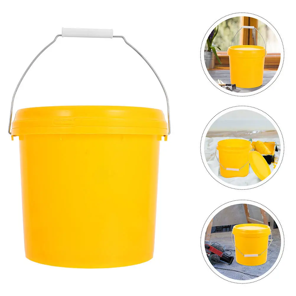 

Small Water Bucket Rice Cereal Canisters Portable Pail Brining Container Brine Bucket with Lid Household Items Sealed Lid 5L
