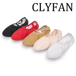 USHINE Women Ballet Shoes Canvas Girls Dance Slippers Split Sole Gymnastics Yoga Dancing Shoes Children Adult Ballerina Shoes