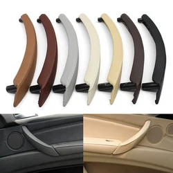 Interior Car Left Right Passenger Door Handle Leather Cover Trim Replacement For BMW X5 X6 E70 E71 E72 2007-2013