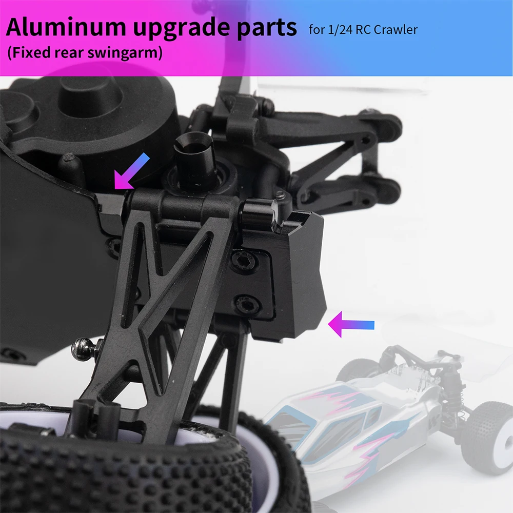 AXSPEED – support d'installation de bras oscillant arrière en alliage d'aluminium, pour LOSI 1/24 Micro-B 2WD Buggy RC, pièces de mise à niveau de voiture