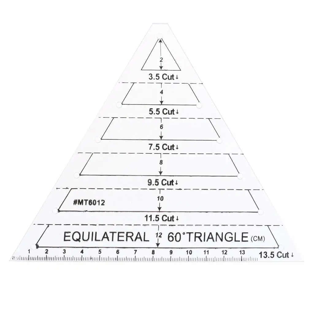 キルティング用正三角形定規、60度、ペーパーアートクラフト