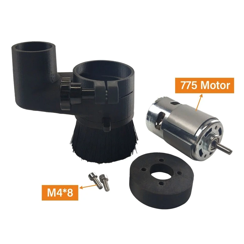 Imagem -05 - Apto para 775 Motor 52 mm 65 mm 80 mm Porta Deslizante Eixo Poeira Capa Escova Limpador para Roteador Gravura Moagem