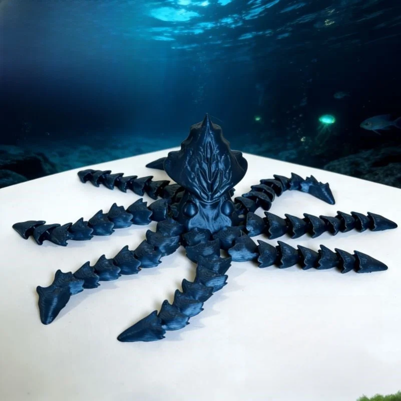 Deep Sea Kraken Octopus Moveable Joints Sea Monster Cthulhu Seafood Children's Toy Gifts Realistic Monster Animal Dolls