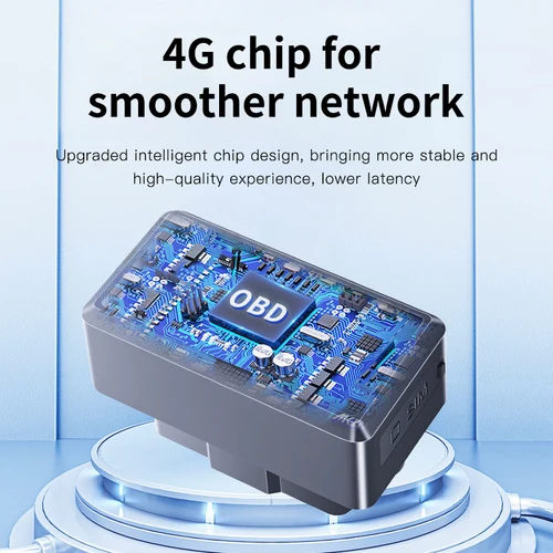 Imagen 2 del producto 4G Rastreador GPS OBD para coche y camión, localizador GPS OBD, alarma antirrobo, Plug & Play, dispositivo de seguimiento GPS, localizador de Geofence de llamada SMS