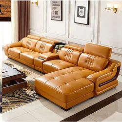 Linlamlim Premium Italian Genuine Leather Sofa Set Big Sectional Couch Living Room Sofas With Adjustable Headrest Home Furniture