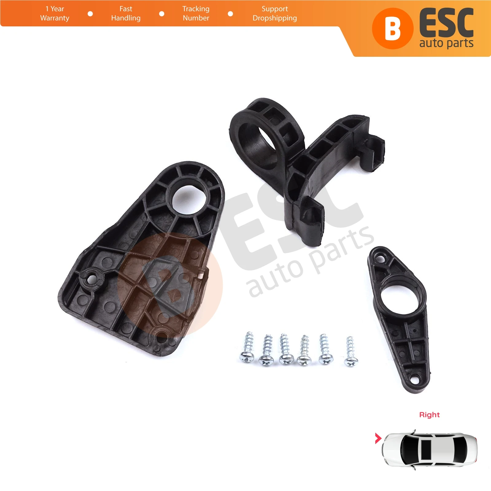 

EHL561-2 Headlight Headlamp Housing Holder Repair Mount Bracket Tab Clips Right Side for Skoda Octavia 3 5E 2012-2019 5E0998226