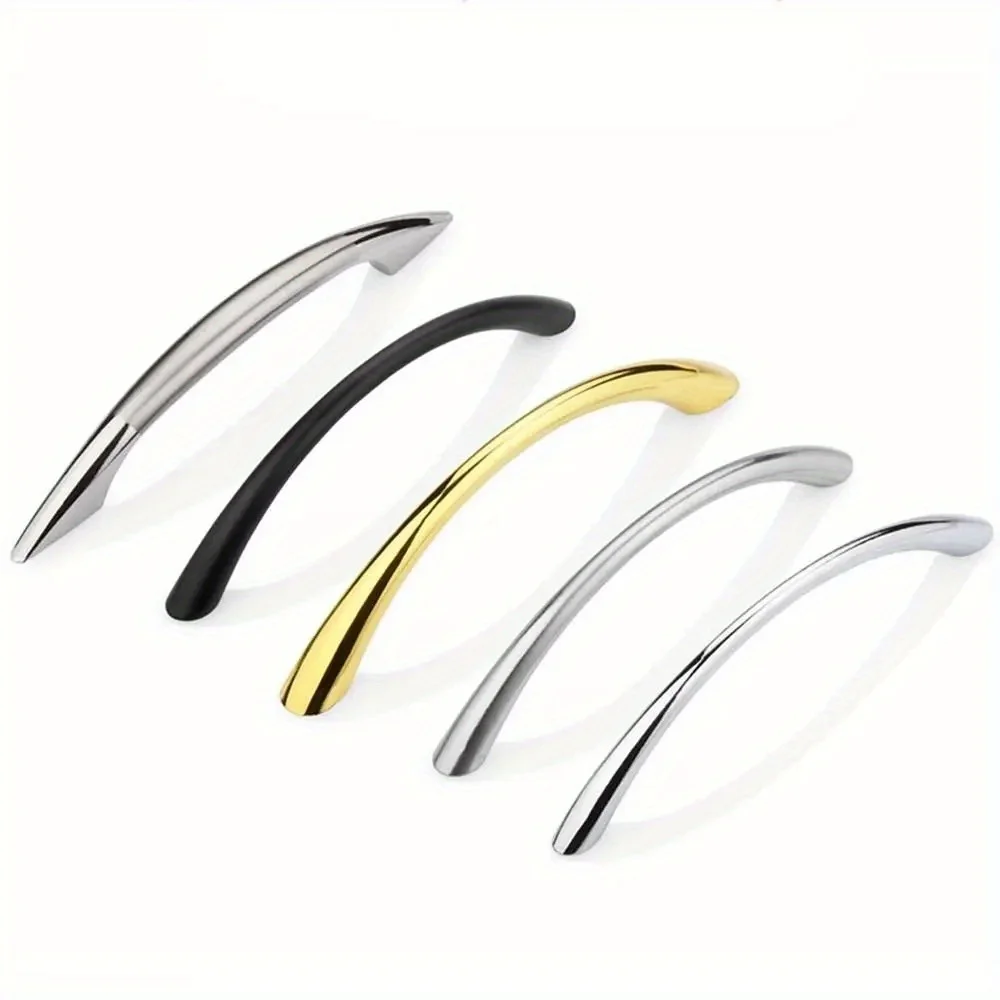 10pcs Zinc Alloy Curved Handles Furniture Hardware Furniture Handle Multifunctional Drawer Pull Handles Cabinet