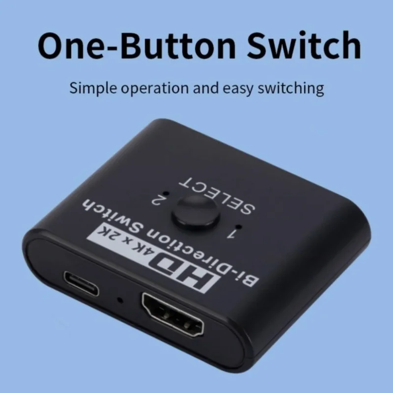 4K HDMI Switch Bi-Direction 2 in 1 Out/1 in 2 Out HDMI-compatible Switcher Splitter for PS4/3 TV Box 1x2/2x1 Switcher Adapter