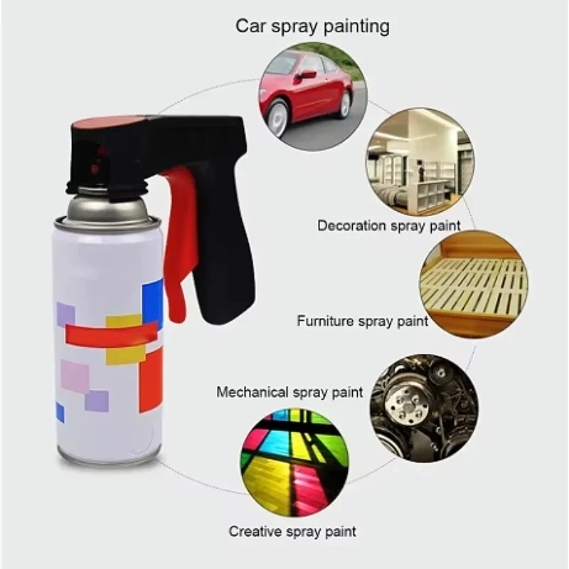 Polishing Paint Spray Gun Adaptor Instant Aerosol Trigger Handle with Full Grip Lock Universal Fit Cars Maintenance Care Tool