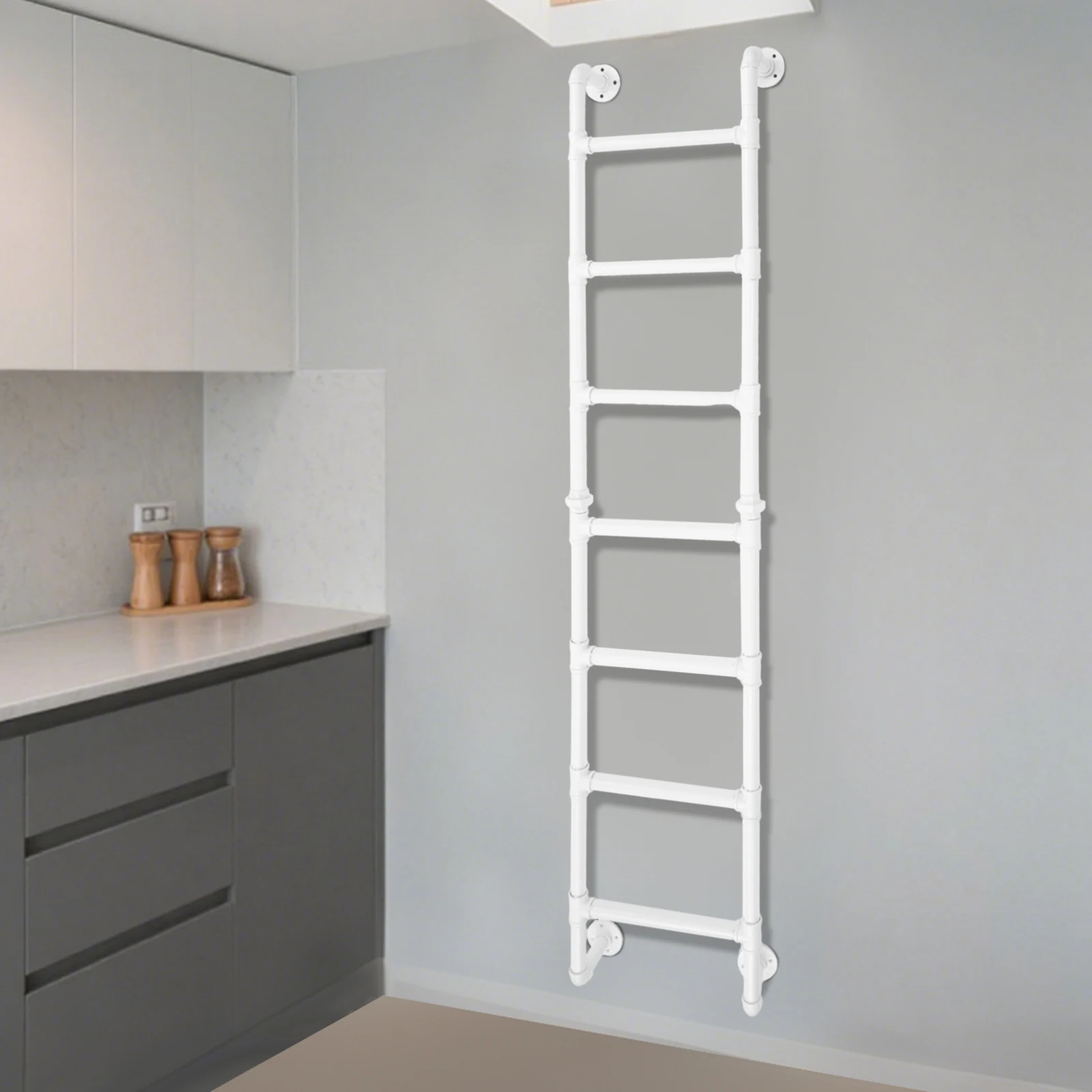 سلم مثبت على الحائط، سلم ذو 7 درجات، سلم مثبت على الحائط لسرير العلية بطابقين #1