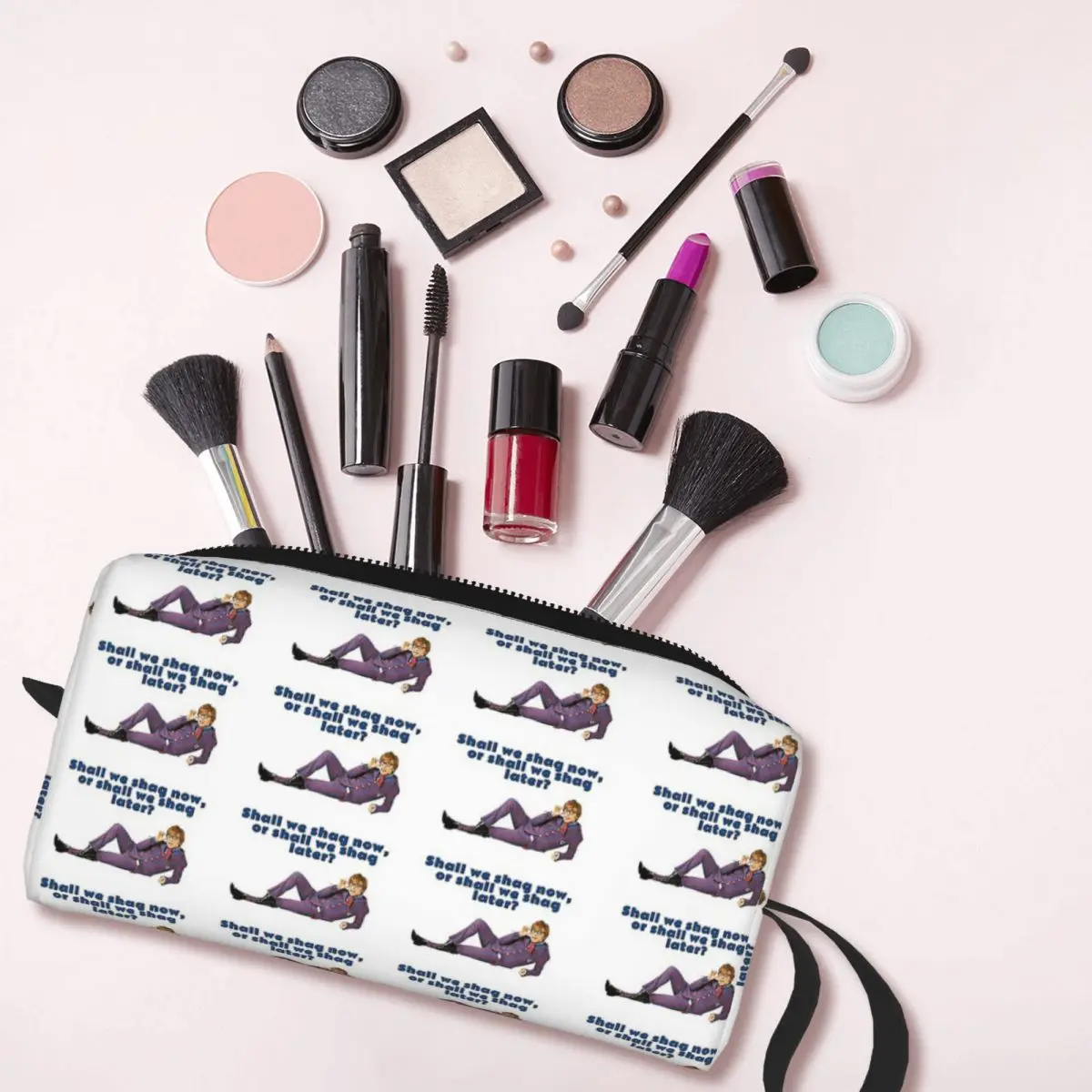 Austin Powers Makeup Bag Cosmetic Organizer Storage Dopp Kit Toiletry Cosmetic Bag for Women Beauty Travel Pencil Case