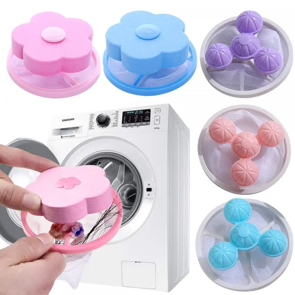 3/2pcs Washing Machine Hair Filter Washing Machine Hair Filter Pet Hair Remover Dirt Collection Bag Reusable Laundry Balls