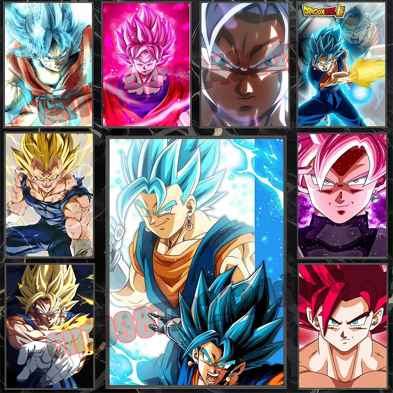 

Nime Dragon Ball Poster Vegeta Wukong Print Painting Canvas Suitable for Family Children Room Wall Art Deco Painting Gifts