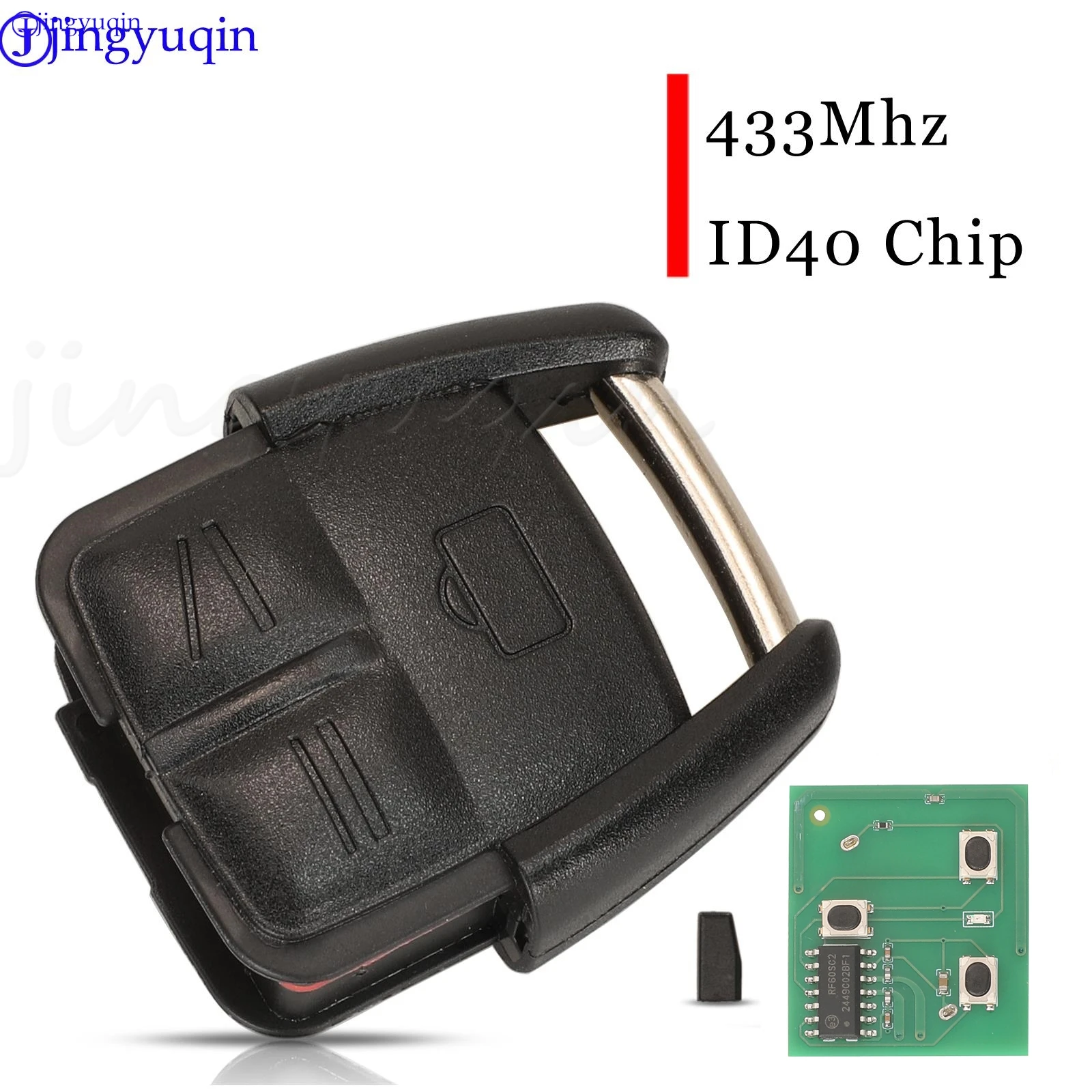 

Jingyuqin For Opel Omega Vectra B OP2 2001-2003 Remote Car Key Fob 434mhz ID40 Chip 3 Buttons Durable No logo