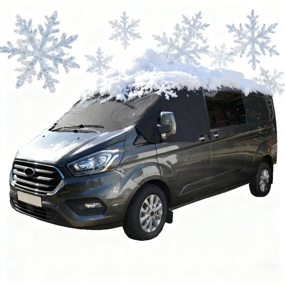 

Protects Windshield From Ice & Snow Windscreen Blackout Blind Screen Cover Wrap For Ford Transit Custom Black 2012 Onwards