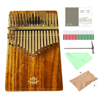 Hluru 21 Key Professional Rosewood Kalimba 17 Key Resonator Thumb Piano Walnut Finger Piano Box Mbira for Beginner