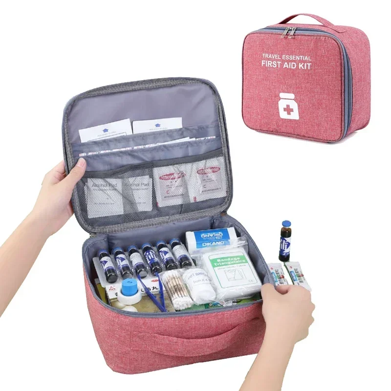 Casa kit de primeiros socorros grande capacidade saco de armazenamento de medicina portátil viagem caixa de medicina saco de sobrevivência saco de