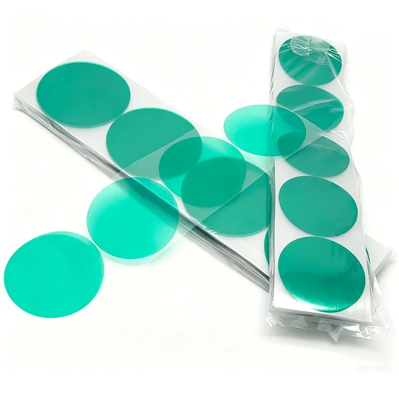 PET Green High Temperature Resistant Round Patches Laser Cutting Head Collimating Focusing Lens Protective Seal Tape Dustproof