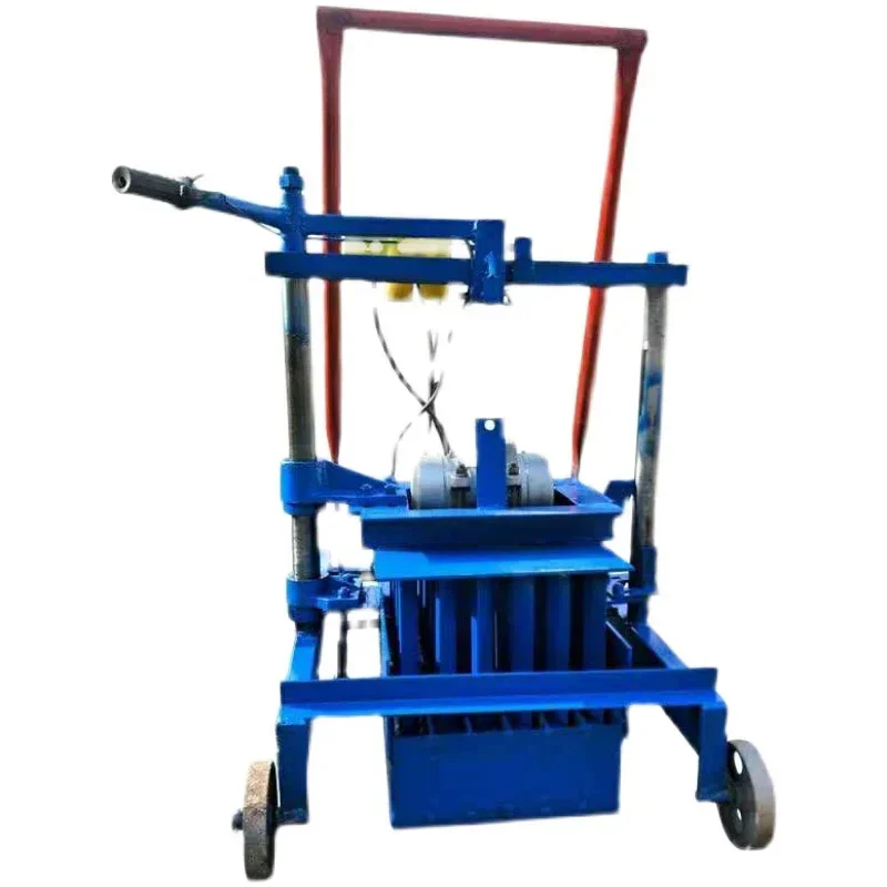 Mobile Mini Cement Brick Making Machine, Manual Electric Concrete Hollow Block Forming Machine for Construction