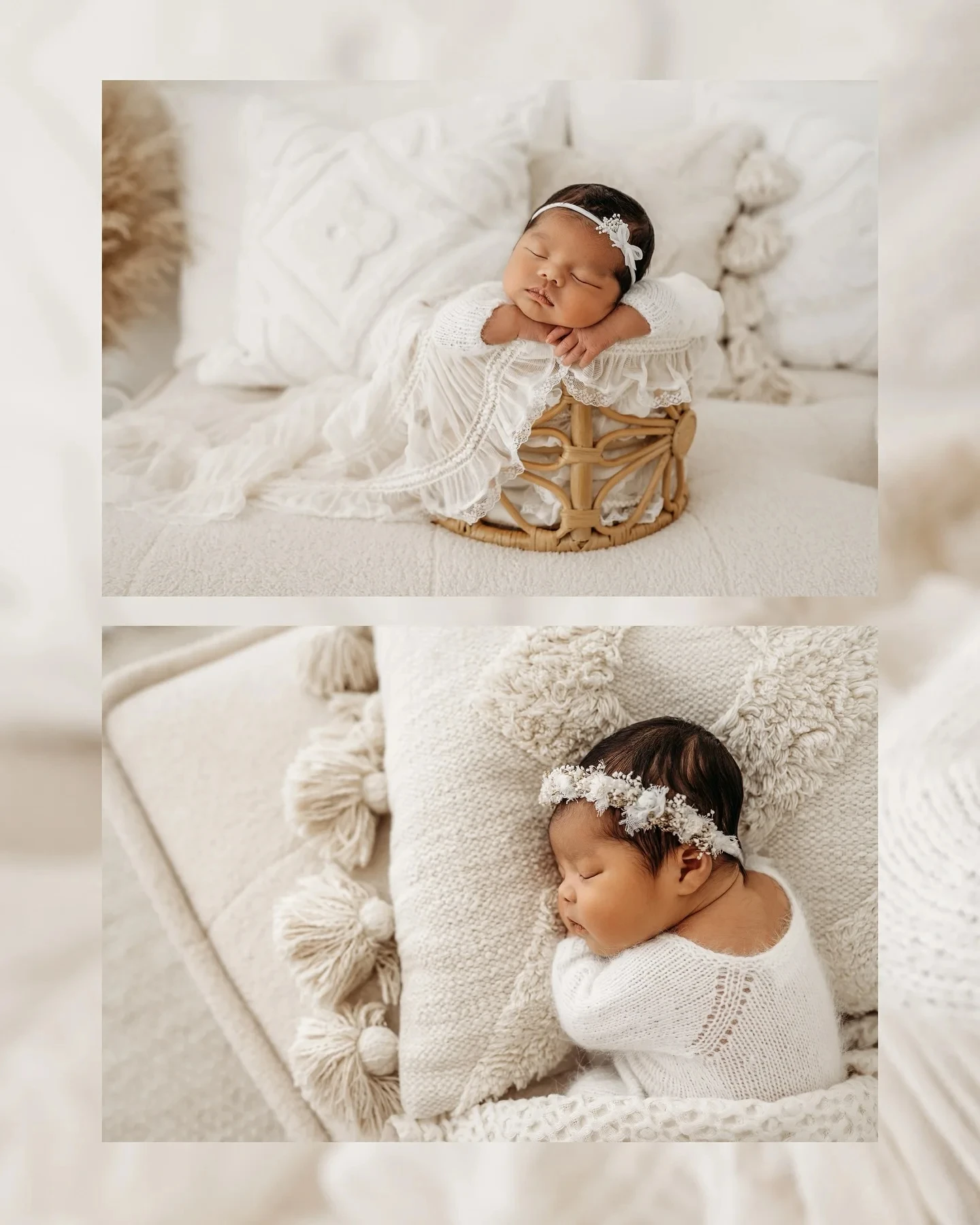 Newborn Photography Props Soft White Chiffon Lace Blanket - High-Quality Basket Filling for Newborns Photography Background