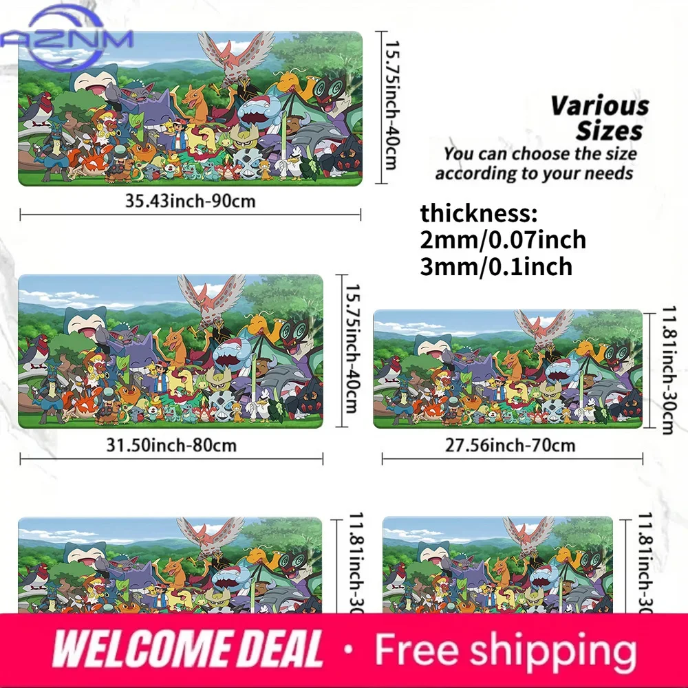 All Star Pokémon Group Gaming Mouse Pad Non-Slip Desk Mat