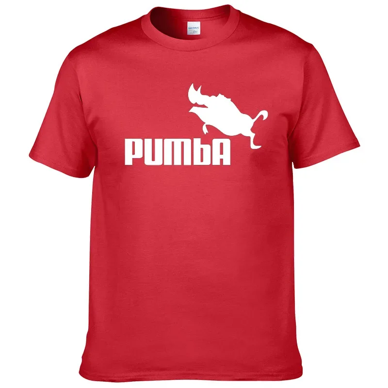 

PUMBA printed T-shirt summer hip-hop sports bottom short-sleeved flying boar wild boar spoof creativity oversized five-quarter s