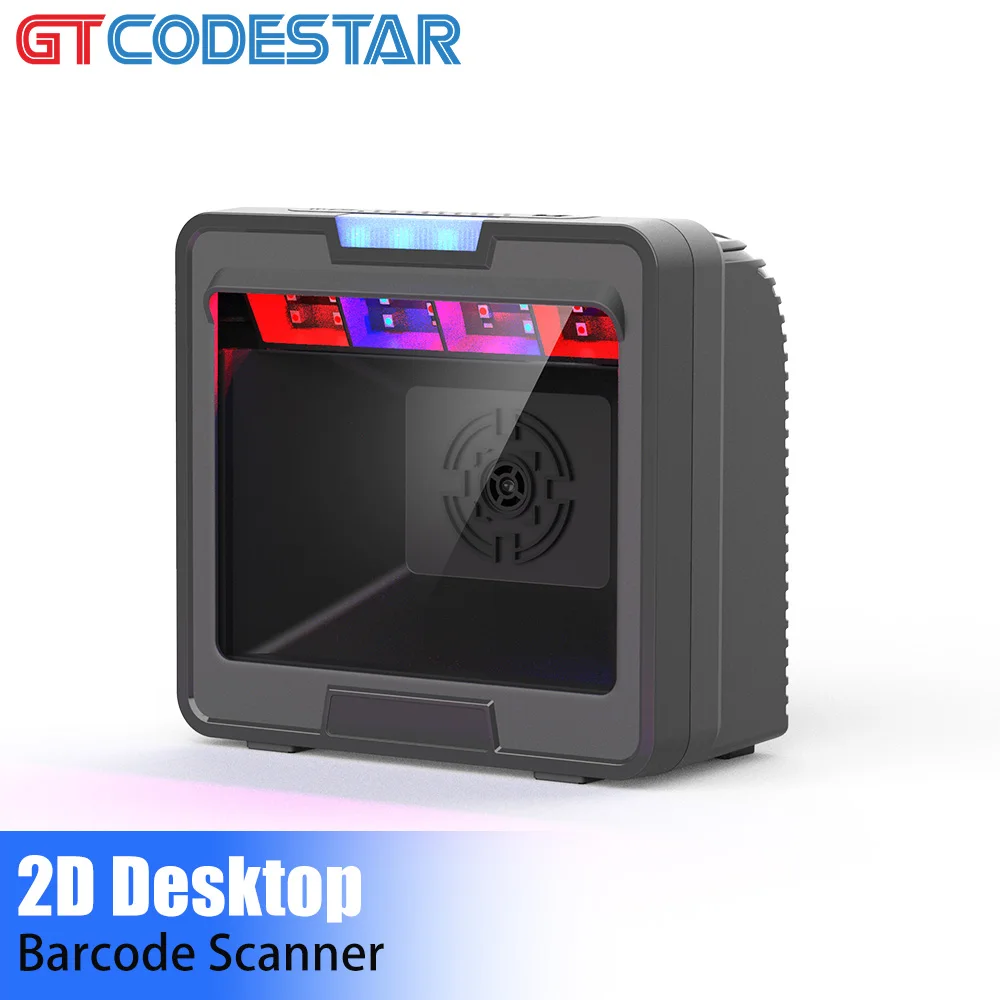GTCODESTAR USB Embedded Barcode Scanner 2D Image Omni Directional Scanners 1D Wired Barcode Reader Desktop Qr Bar Code Scanner