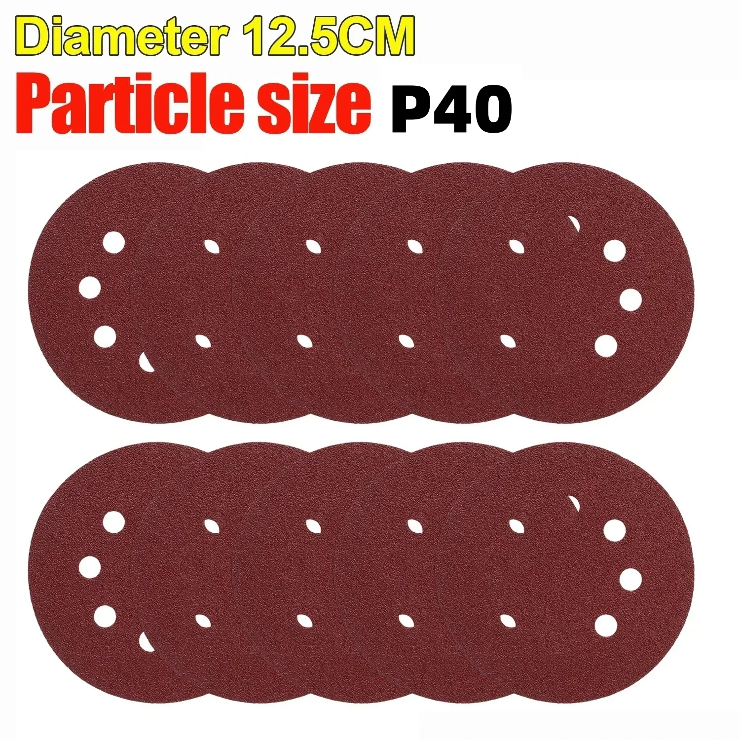 Universelle 8-Loch Schleifscheiben 125mm Schleifpapier für Metall Holz Glas Schleifer Polierpads Heimwerker Schleifwerkzeuge 40~3000 Körnung