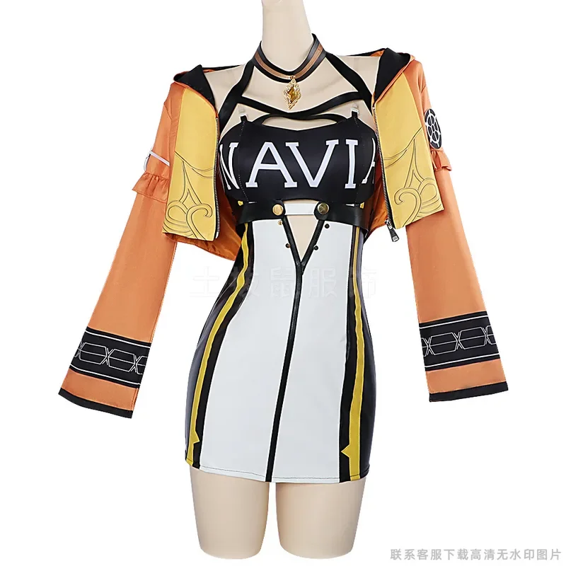 Racing Navia Cosplay Anime Spiel Genshinimpact Kostüm Sexy Kleid Uniform Hut Perücke Set Party Rolle Spielen Kleidung für Frauen