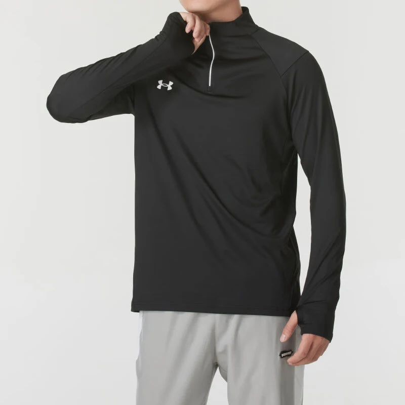 Under Armour Mens Half Zip Long Sleeve T Shirt Autumn Breathable Running Training Gym Sportswear Casual Activewear Top