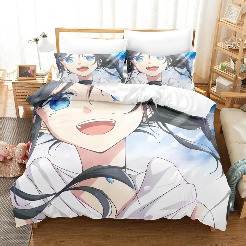 Anime Weathering with You Bedding Set Duvet Cover Bed Set Quilt Cover Pillowcase Comforter king Queen Size Boys Adult Bedding