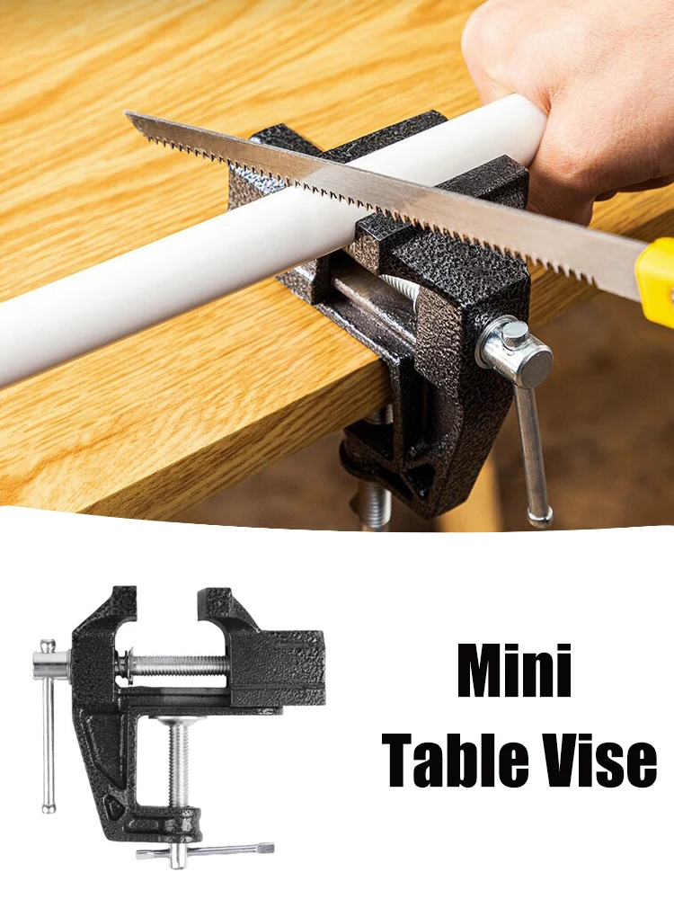 Household Mini Table Vise Table Vise Micro Clamp With Anvil Table Can Knock Carbon Steel Explosion-Proof Handmade Diy Tools