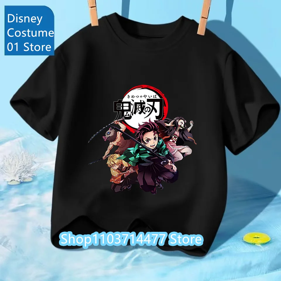 جديد الصيف شيطان القاتل تي شيرت الاطفال Kawaii بليد من شبح الجرافيك تي شيرت Kimetsu No Yaiba أنيمي شيطان بليد الفتيان الفتيات الملابس