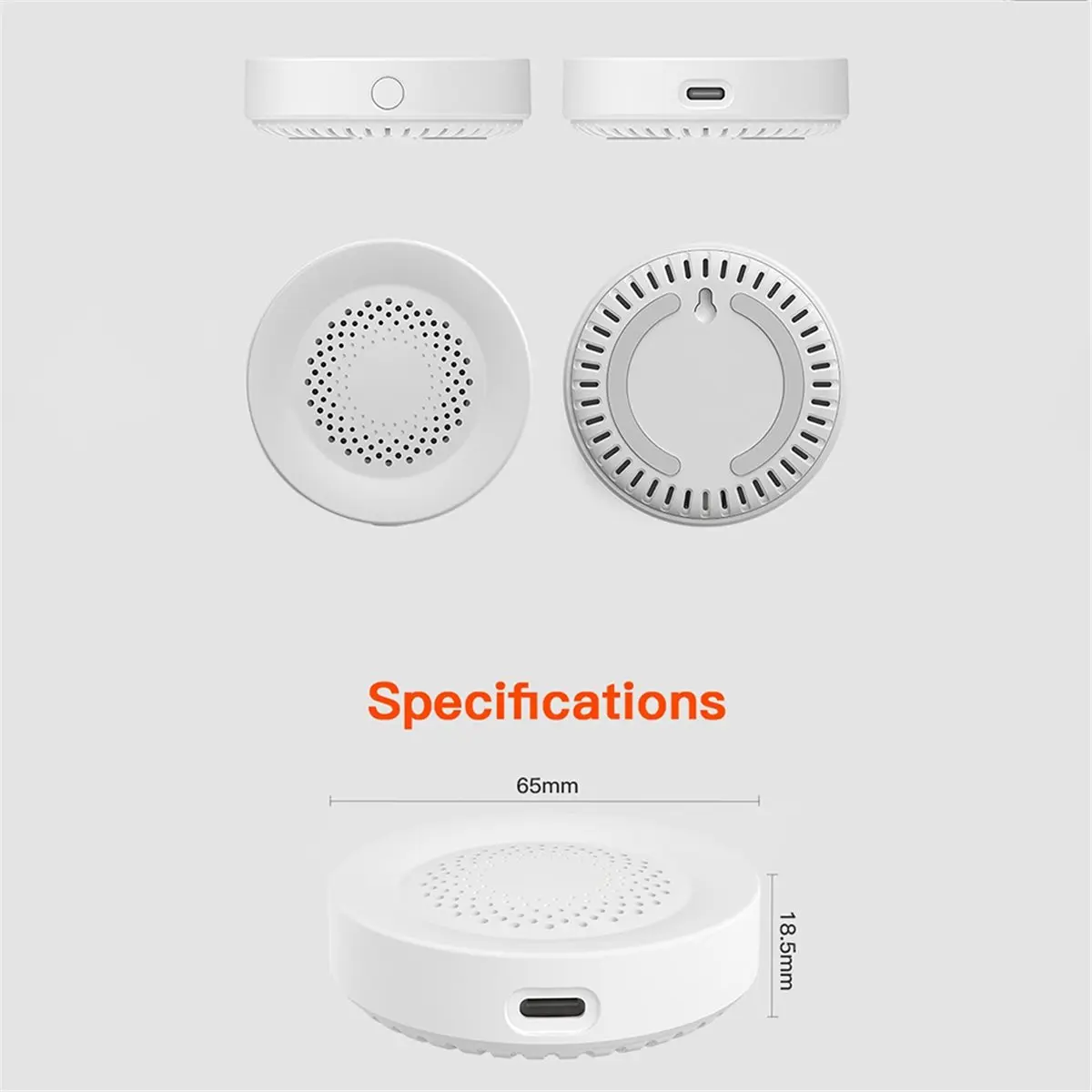 goodidea Tuya WiFi Siren Alarm with Temperature and Humidity Sensor Monitor for Smart Home Security 100db Speaker