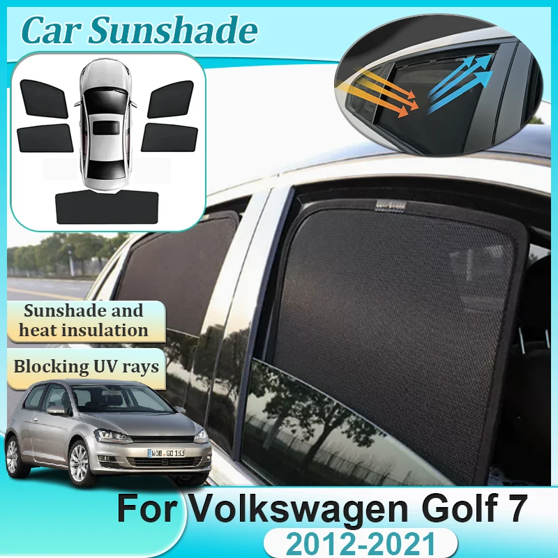 

Car Mesh Sun Shades For Volkswagen for VW Golf 7 Mk7 2012-2021 Magnetic Sunshade Cover Privacy Protection Visor Auto Accessories