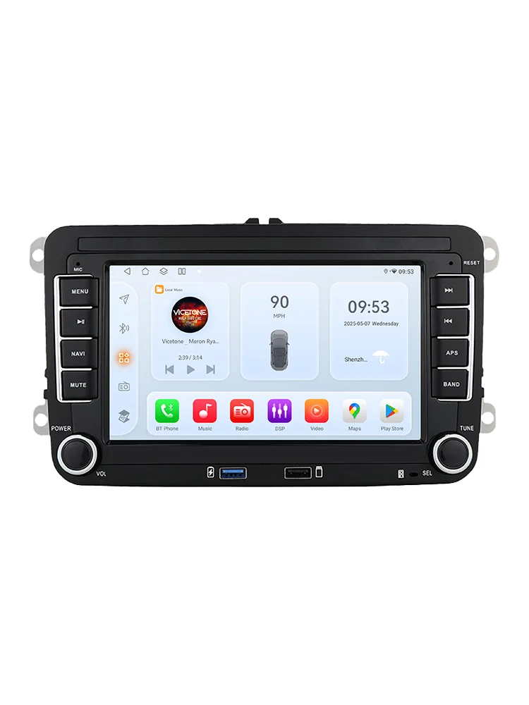 Hizpo 7-Zoll-Carplay-Android-Autoradio für VW POLO GOLF 5 6 Plus PASSAT B6 JETTA TIGUAN TOURAN SHARAN SCIROCCO CADDY Seat Stereo GPS