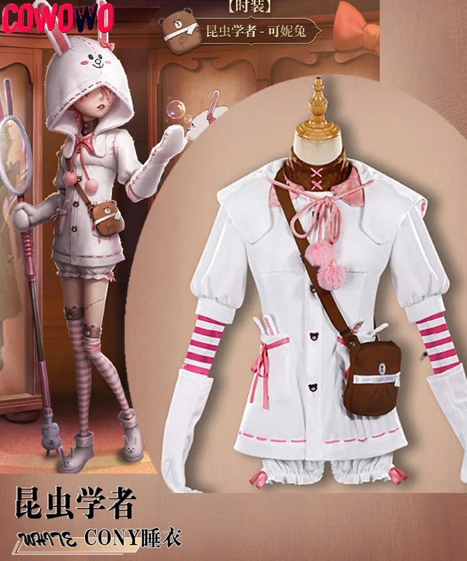 

COWOWO Identity V Cos Entomologist Cony Super Cute New Era Cosplay Costume Cos Game Anime Party Uniform Hallowen Play Role