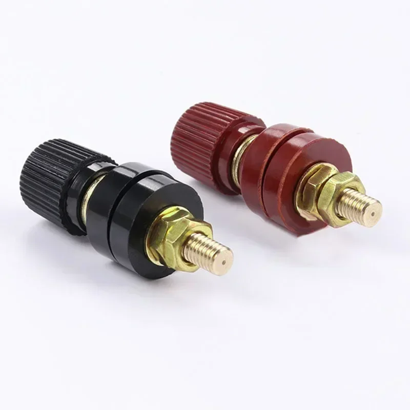 2x 6mm Remote Battery Power Junction Connector Premium Post Terminal Kit Stud Accessories Power Terminal M6 Pure Copper
